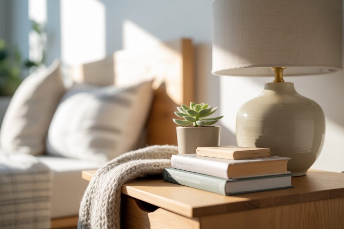 How to Make a Bedside Table Feel Cozy and Soft